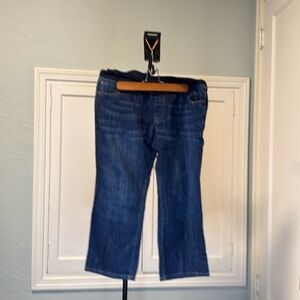 Maternity Dark Blue Denim Capris